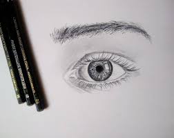 here s a small eye sketch using whatever pencils i could lay my hands on p need some charcoal pencils asap reference imag