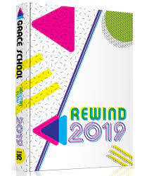 The Grace School In Houston Tx Sent 2019 Back To The 80s Using Some Memphis Design Elements And Bold Yearbook Themes Yearbook Covers Yearbook Covers Themes