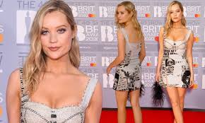 Did you scroll all this way to get facts about coby whitmore? Brits 2020 Laura Whitmore In Newsprint Dress On Red Carpet Daily Mail Online