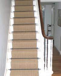 Sisal Carpet Laid As Runner With Stair Rods Stair Rods Stair Runner Carpet Sisal Carpet