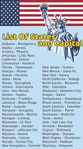 United states of america learning activities and games for elementary students alphabetical and chronological list of u.s. 10 Best Us State Capitals List Printable Printablee Com