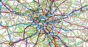Le trace des voies adjacentes transilien fret tgv. Carte Detaillee Ile De France Archives Voyages Cartes