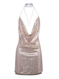 Browse front to back split style homes for sale in massachusetts and rhode island. Golden Cowl Front Open Back Split Side Sequined Bodycon Dress Chic218506 Withchic