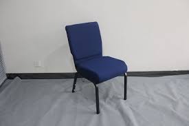 Stunity Blue Fabric Upholstered Church Chair Auditorium Chairs Chair Seating
