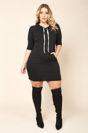 Plus Size Kangaroo Pocket Hoodie Dress Dresses Gs Love Fashion Hoodie Dress Outfit Plus Size Dresses