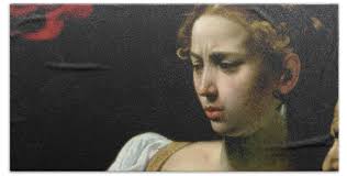 Detail From Judith And Holofernes, 1599 Beach Towel by Michelangelo Merisi  Da Caravaggio
