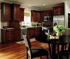 Bespoke solid wood country kitchen cabinet units fully beaded style. Dark Wood Kitchen Cabinets Aristokraft Cabinetry