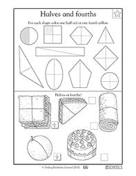 1st Grade Math Worksheets Finding 1 2 And 1 4 Part 2 Greatkids First Grade Math Worksheets 1st Grade Math Worksheets First Grade Math