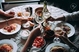 I'm having a party for my boyfriend's birthday this saturday. Glasses Of White Wine Seen During A Friendly Party Or Pasta Dinner Stock Photo Picture And Royalty Free Image Image 110132337
