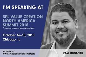 I'm looking forward to seeing you at the 3PL Value Creation North America  Summit in Chicago.