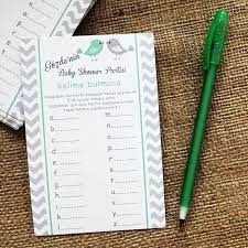 Kus Temali Baby Shower Partisi Baby Shower Oyunlari Baby Shower Oyun Kartlari Baby Shower Games Baby Shower Game Baby Dogum Partileri Kartlar Renkler