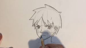 Anime drawing is a favourite among young and the old. How To Draw Anime Boy Face 3 4 View No Timelapse Youtube