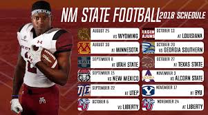 The schedule includes the opponents, dates, and results. Nm State Finalizes 2018 Football Schedule New Mexico State University Athletics