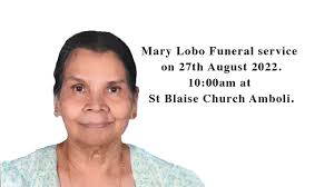 In Loving Memory of Mary Lobo