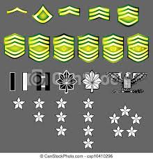Your rank signifies not only your experience level, but your status as an enlisted service member or military ranks are different for each branch of service — the army, navy, marine corps, coast guard. Us Army Rank Insignia For Officers And Enlisted In Vector Format With Texture Canstock