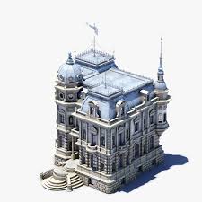 3d Model Mansion Ancient Architecture Concept Drawings Architecture Old Architecture Model