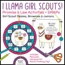 Exclusively by gss staff, councils, girl scout volunteers, service units andor troops solely in connection with girl scouting. I Llama Girl Scouts Promise Law Activities Daisies Brownies Juniors