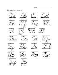 Free printable cursive alphabet charts for children to print. Tracing Cursive Writing Worksheets Samsfriedchickenanddonuts
