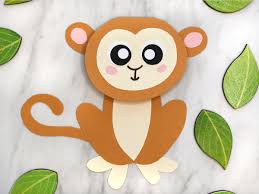 Love the colors, graphics and cute messages of this adorable collection of valentine's cards from anders ruff. Cute Monkey Craft For Kids With Free Printable Template