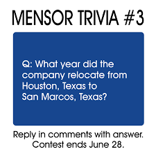 Use it or lose it they say, and that is certainly true when it. Mensor Social Contest From Now Until June 28 We Ll Be Posting Seven Trivia Questions Across Our Social Channels Each Correct Answer Enters Your Name Into A Drawing For The Chance To
