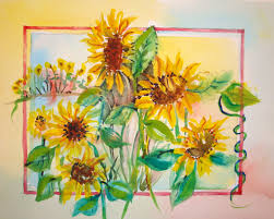 Painting crafts painting projects tole painting sunflower painting flower painting painting lessons decorative painting folk art painting one stroke painting. How To Paint Sunflowers In Watercolor With Pictures Wikihow