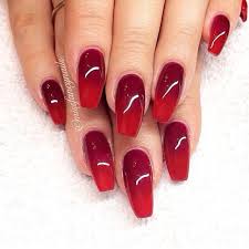 Black And Red Ombre Nails Red Gradient Coffin Nails Red Gel Nails Red Acrylic Nails Nails