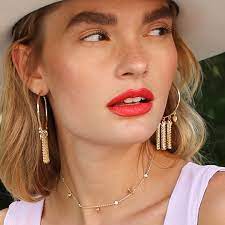 Jules Smith Summer Earrings Arya Fringe Hoops These Delicate Hoop Earrings Are Embellished With Dangling Summer Earring Statement Hoop Earrings Jules Smith