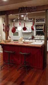 The Barn Door Kitchen Island Barn Red Kitchen Primitive Kitchen Red Kitchen Island