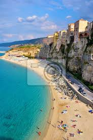 Kalabrien ist die südlichste region des italienischen festlandes. Strand Und Meer Von Tropea Kalabrien Italien Leinwandbilder Bilder Tour Tourismus Vibo Valentia Kalabrien Myloview De