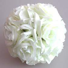Find the kissing balls and pomanders you need in your colors for your next event. Cloth Ribbon Rose Flower Ball Artificial Pomander Bouquet Kissing Ball Wedding Centerpiece Decoratio Kjop Til Lave Priser I Nettbutikken Joom