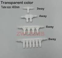 10Pcs Ink Tube Connector Pipe Hose Circulation Splitter 3 4 6 8 Ways Shunt  Ink Tube joint Adapter UV Solvent Printer Machine - AliExpress