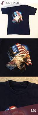 Navy Blue Harley Davidson Eagle Graphic T Shirt Harley Davidson Davidson T Shirt