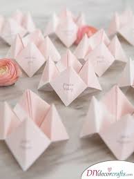 Bliss collections floral place cards for wedding or party, seating place cards for tables, scored for easy folding, blush, coral and greenery geometric flower design, 50 pack 2 x 3.5 inches. Diy Wedding Place Cards Awesome Wedding Name Cards