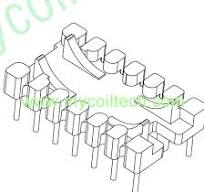 Bobbins | Common Mode Choke Vertical Type Inductor Mounting ...