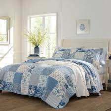 Check out our blue queen bedspread selection for the very best in unique or custom, handmade pieces from our blankets & throws shops. Laura Ashley Full Queen Paisley Patchwork Quilt Set Blue Target