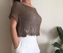 Final sale up to 60% off. Women Summer Knit Sweater Loose Knit Top Boho Knit Blouse Etsy Knitted Sweaters Cropped Wool Sweater Loose Sweater