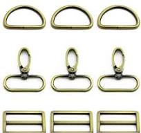 15Pcs Metal Swivel Snaps Hooks with D Rings and Tri-Glides Slide Buckles for Key Lanyard Purse Bag Straps Dog Collars DIY Sewing Hardware Craft (1-1/2 ...