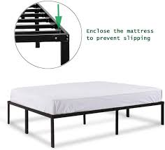 Ships free orders over $39. Buy Metal Platform Bed Frame Full With Storage 14 Inch Heavy Duty Beds Steel Slat Frames Standard Size Haageep Af Online In Indonesia B07mbt2rg1