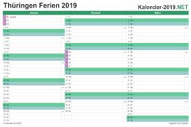 Sehen sie die links unten für weitere informationen über kalender in deutschland Ferien Thuringen 2019 Ferienkalender Ubersicht