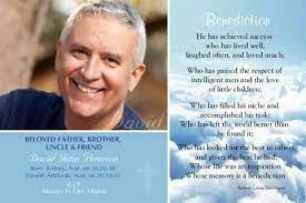 You'll need to print it front and back, then fold it in half. Memory Memorial Cards Funeral Cards Funeral Card Messages