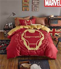 Disney Marvel Avengers Iron Man pentru Copii Băiat set de lenjerie de pat  din Bumbac de Desene animate Carpetă Acopere Foaie Singur Regina, Regele  Copil lenjerie de Pat reducere ~ Lenjerie de