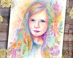 Whimsical Watercolor Child Portraits