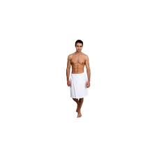 Mens cotton terry bath wrap towel with velcro closure and. Bamboo Men S Luxurious Shower Bath Towel Wrap With Velcro White On Onbuy