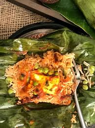 Rice Curry In Banana Leaf Packets Ribbons To Pastas How To Cook Rice Banana Leaf Rice Banana Leaf