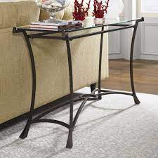 Get the best deal for glass sofa tables from the largest online selection at ebay.com. Hammary Sutton Contemporary Metal Sofa Table With Glass Top Darvin Furniture Sofa Tables Consoles
