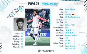 Maybe you would like to learn more about one of these? Fifa Infinity On Twitter Fifa21 Career Mode Talent Of The Day Karim Adeyemi Is An 18 Year Old German Striker Currently Playing For Red Bull Salzburg Very Fast And Skillful He