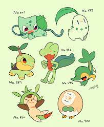 Grass Starter Pokemon Pokemon Pokemon Art Pokemon Starters