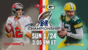 Everything you need to know to get you ready for the nfc title game. Nfc Championship Game Schedule Bucs Vs Packers 3 05 P M Et Sunday