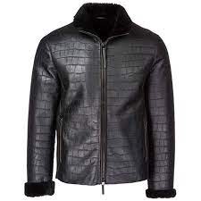 Affiliate Emporio Armani Men S Leather Outerwear Jacket Blouson Black Us Size 50 Us 40 11b16p11p21 Leather Jacket Men Leather Outerwear Jackets Men Fashion