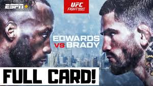 UFC Fight Night Edwards vs Brady Predictions & Full Card Breakdown